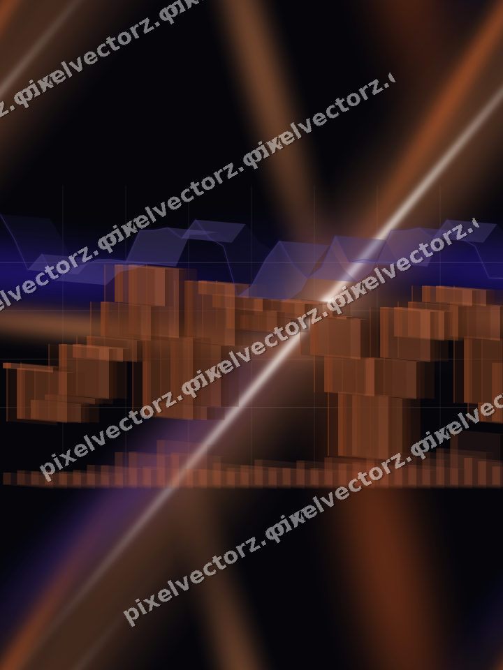 Nahtloser Neon Diagramm Hintergrund in Orange und Blau