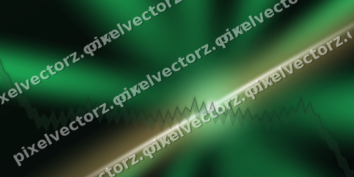 Glowing neon chart background in green and amber