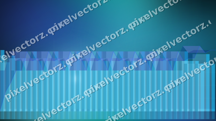 Glowing neon chart background in cyan and teal