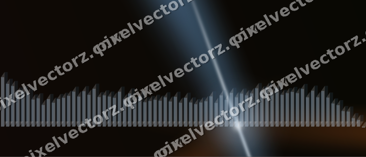 Glowing neon chart background in blue and orange