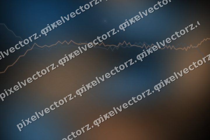 Glowing neon chart background in blue and orange