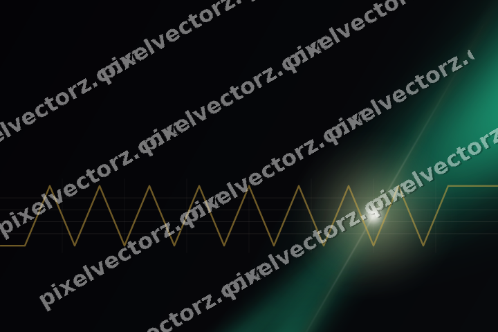 Glowing neon chart background in amber and green