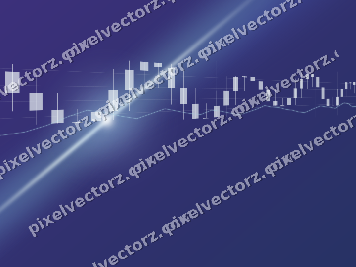 Glowing neon chart background in blue and cyan
