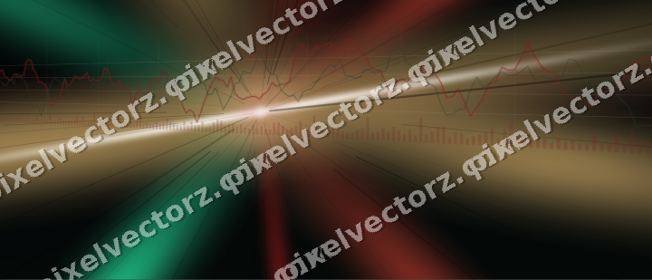 Leuchtender Neon Diagramm Hintergrund in Rot und Grün