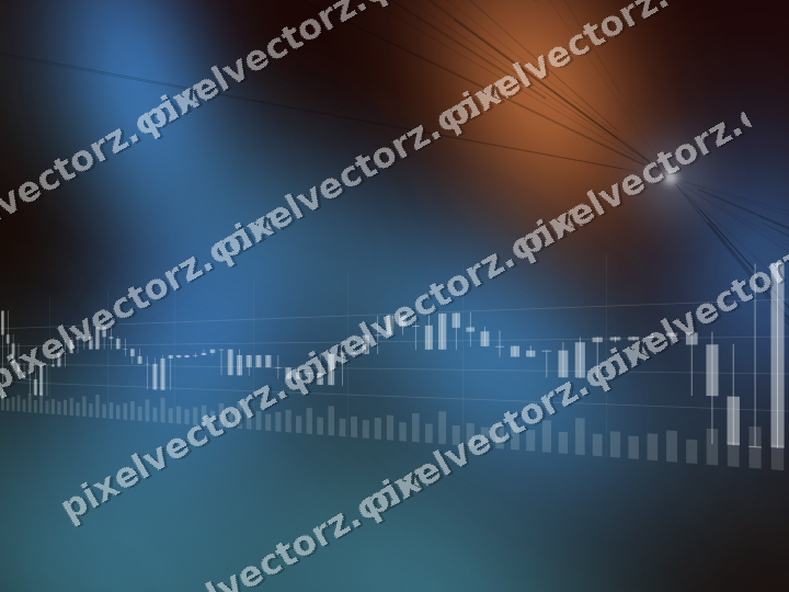 Glowing neon chart background in blue and red