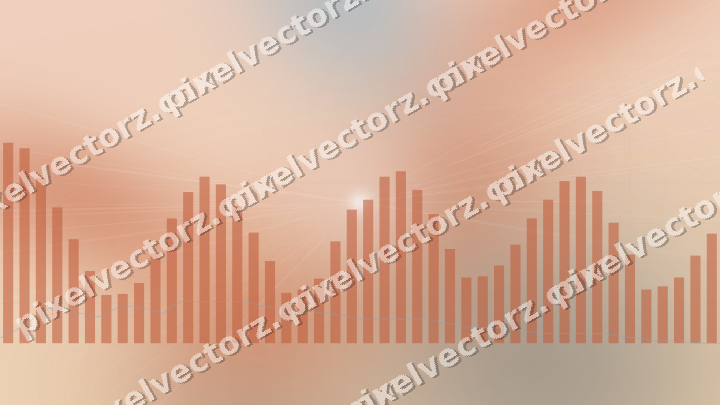 Soft pastel chart background in orange and cyan
