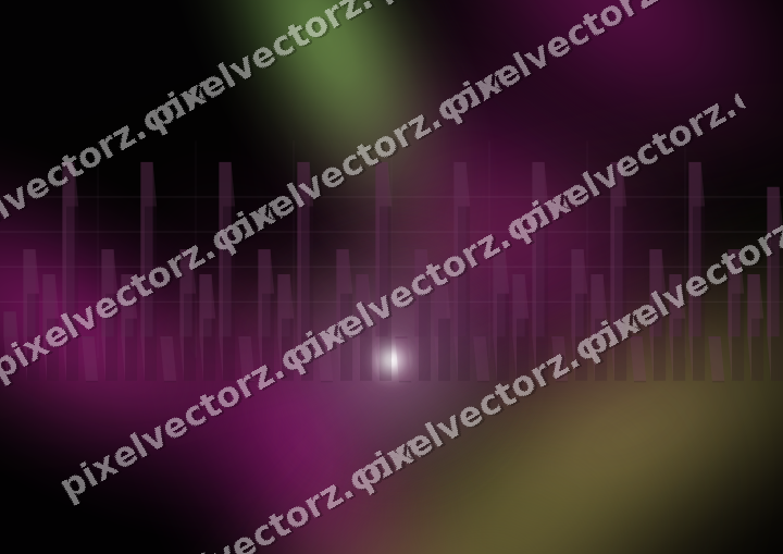 Glowing neon chart background in magenta and lime