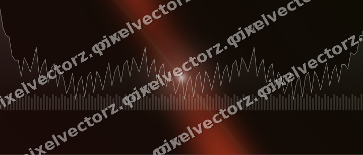 Glowing neon chart background in red and orange