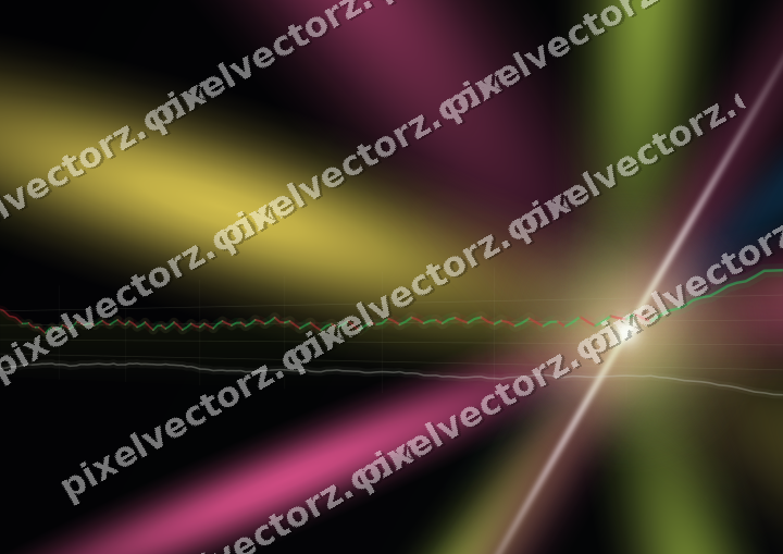 Glowing neon chart background in lime and amber