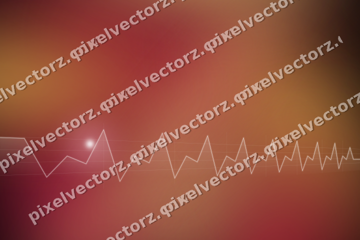 Glowing neon chart background in pink and amber