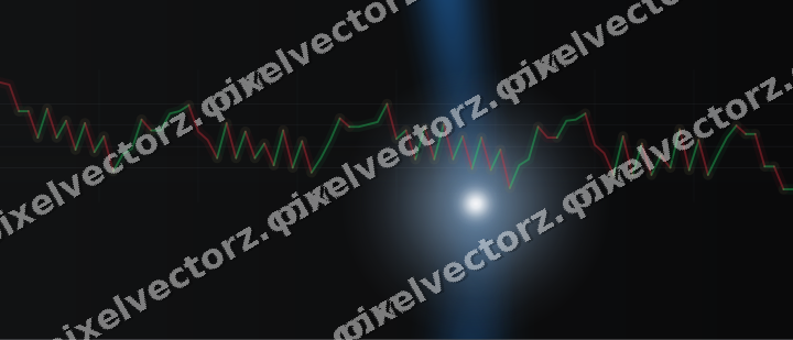 Glowing neon chart background in blue and red