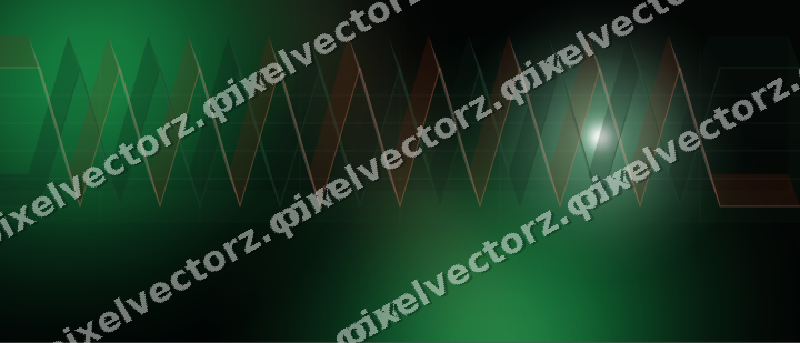 Glowing neon chart background in green and red