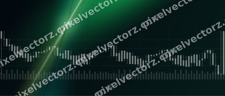 Glowing neon chart background in green and lime