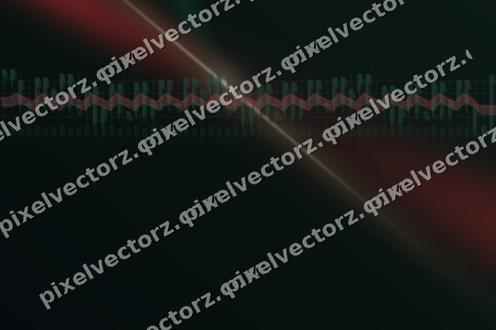 Glowing neon chart background in green and red