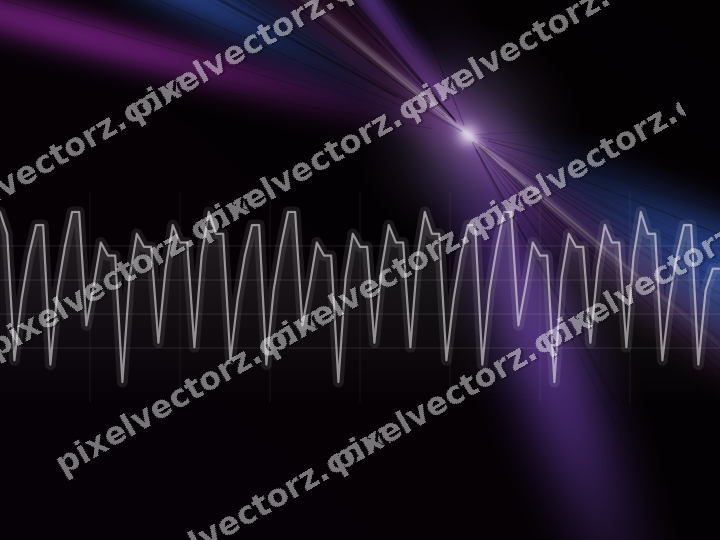 Glowing neon chart background in purple and blue