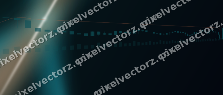 Glowing neon chart background in teal and orange
