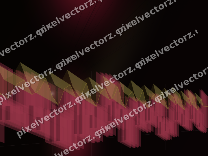 Glowing neon chart background in pink and red