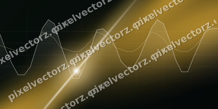 Glowing neon chart background in amber and green