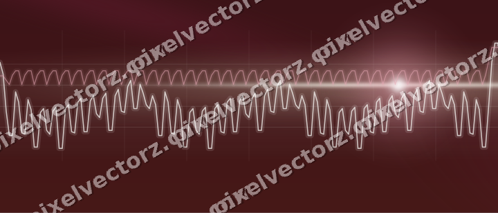 Glowing neon chart background in dark pink and amber