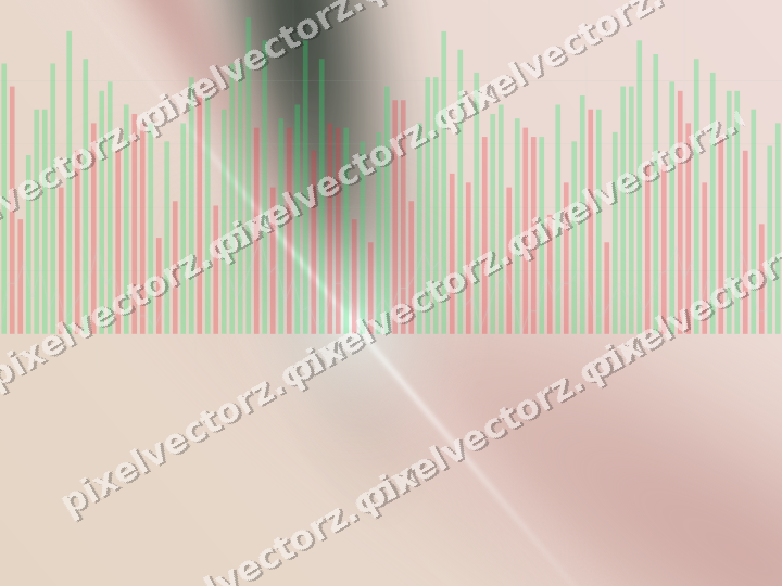Soft pastel chart background in dark green and red