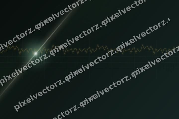 Glowing neon chart background in dark green and amber