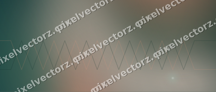 Glowing neon chart background in dark green and orange