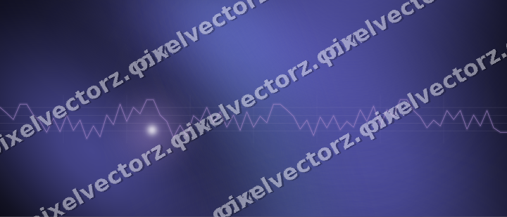 Glowing neon chart background in purple and blue