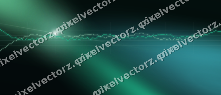 Glowing neon chart background in green and teal