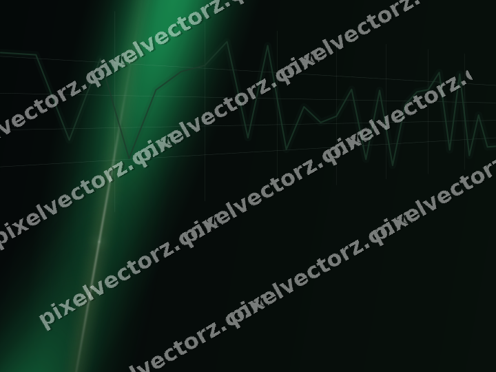 Glowing neon chart background in green and orange