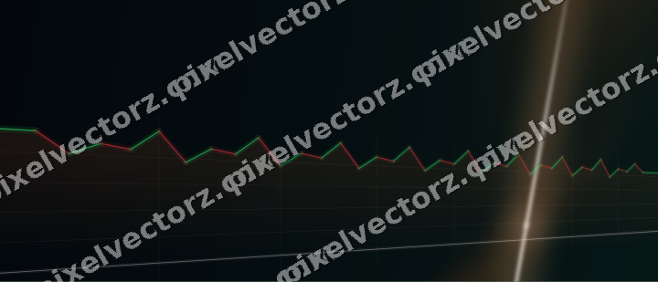 Glowing neon chart background in orange and teal
