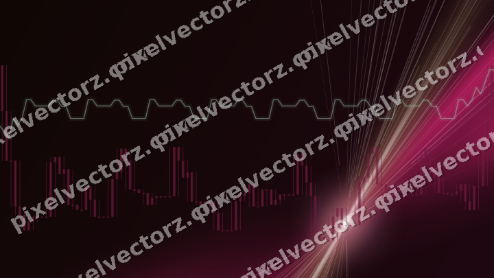 Glowing neon chart background in pink and green