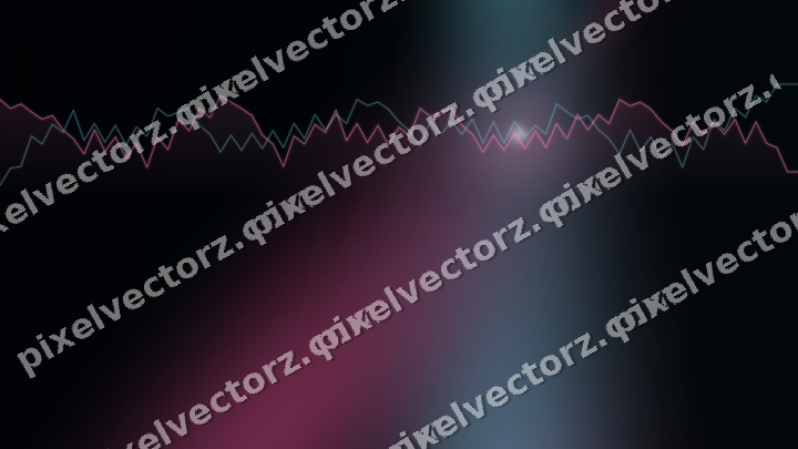 Glowing neon chart background in pink and cyan