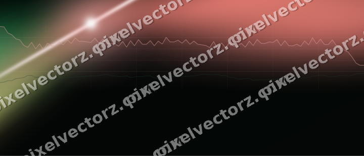 Glowing neon chart background in red and green