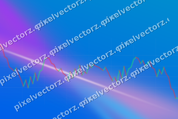Glowing neon chart background in magenta and purple