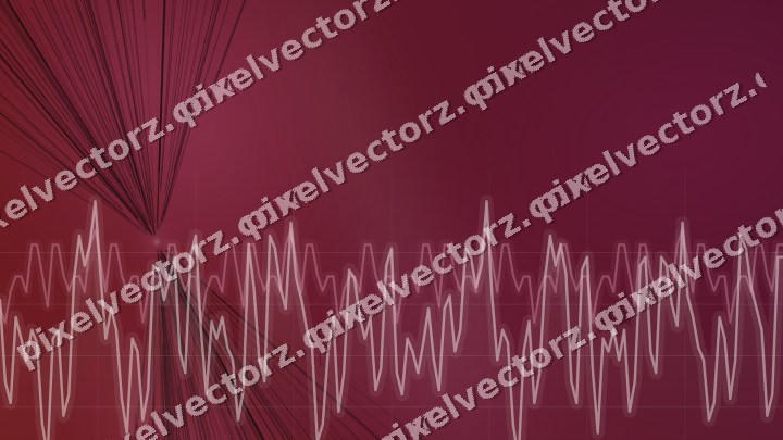Glowing neon chart background in dark pink and green