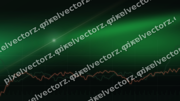 Glowing neon chart background in green and red