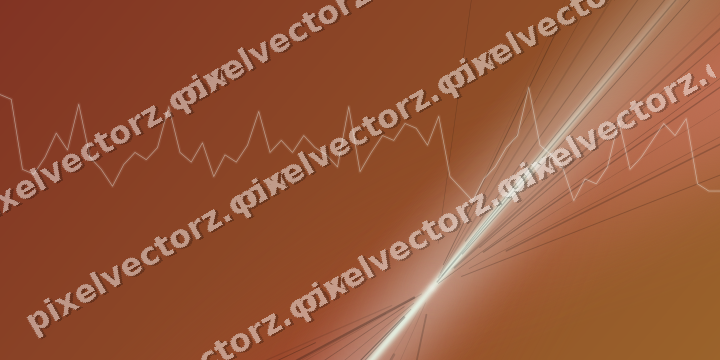 Glowing neon chart background in red and orange