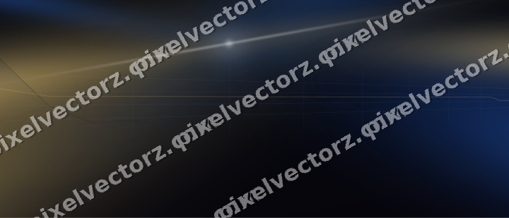 Glowing neon chart background in blue and amber
