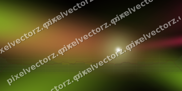 Glowing neon chart background in lime and pink