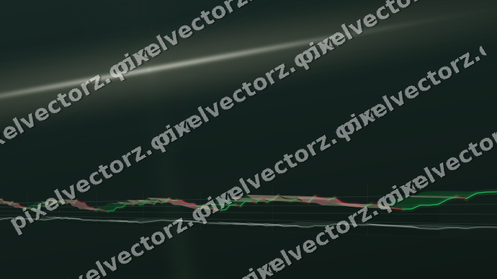 Glowing neon chart background in dark green and amber