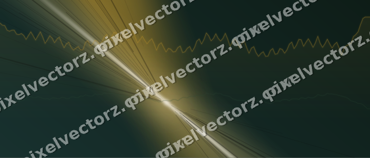 Glowing neon chart background in amber and dark green