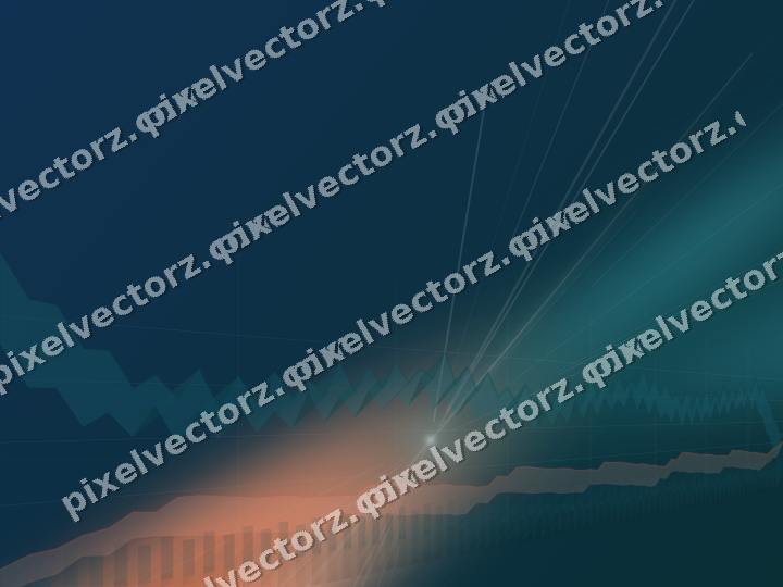 Glowing neon chart background in dark teal and orange
