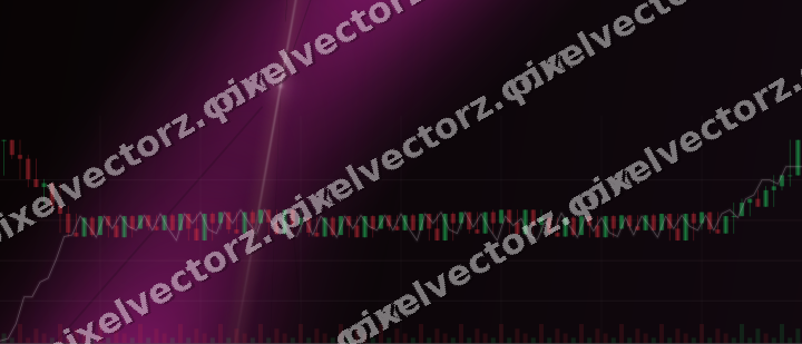 Glowing neon chart background in magenta and amber