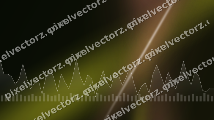Glowing neon chart background in yellow and red