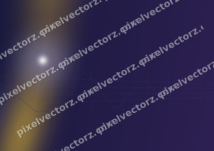 Glowing neon chart background in dark blue and amber