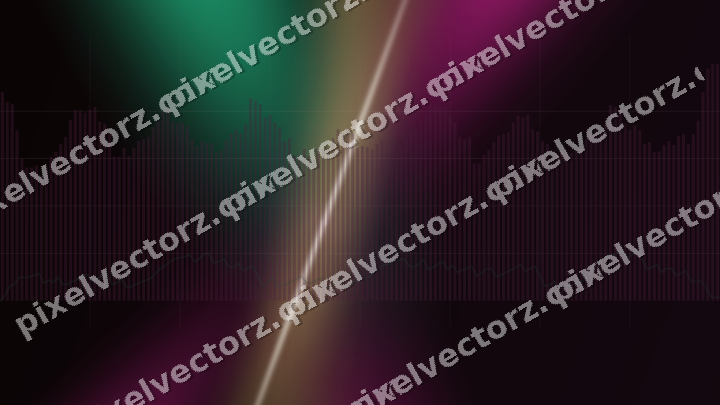 Glowing neon chart background in magenta and pink