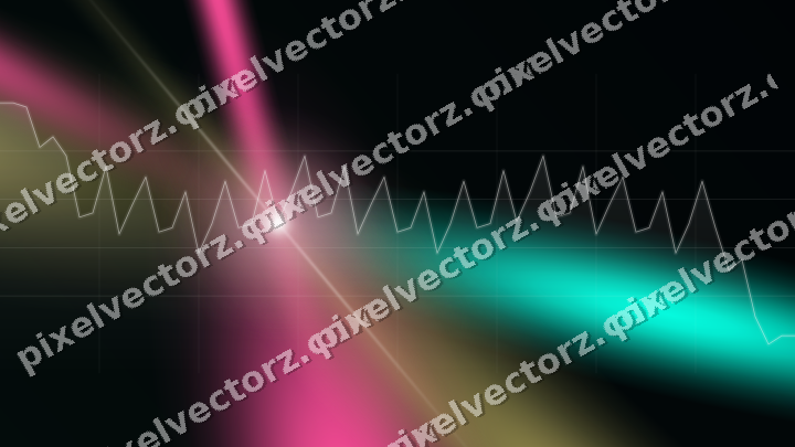 Glowing neon chart background in pink and orange