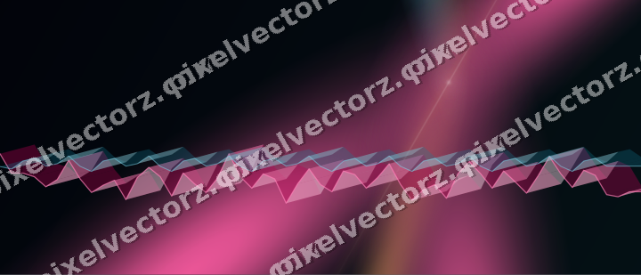 Glowing neon chart background in pink and cyan