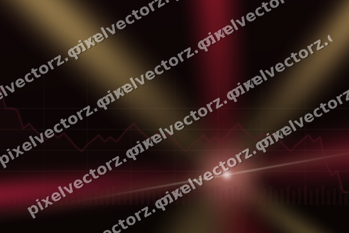 Glowing neon chart background in pink and red