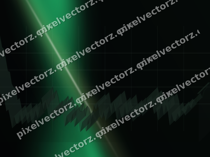 Glowing neon chart background in green and amber